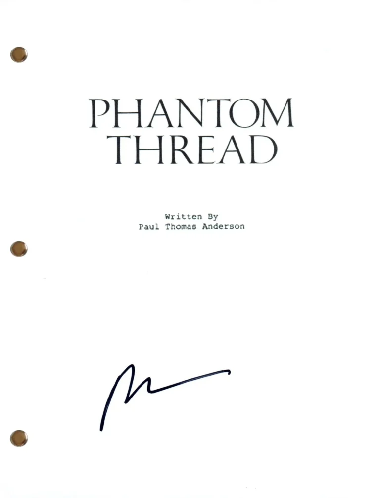 Paul Thomas Anderson Signed Phantom Thread Autograph Movie Script Screenplay COA