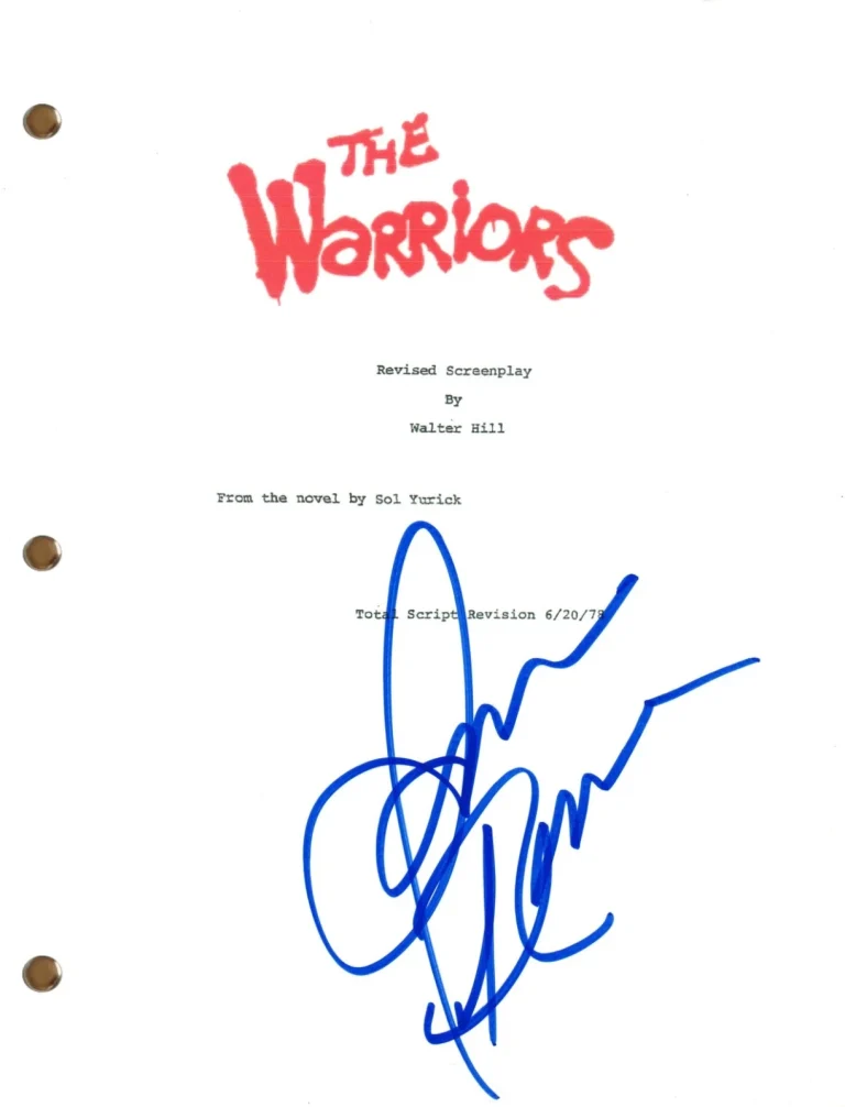 James Remar “The Warriors” Signed Autograph Movie Script Full Screenplay COA