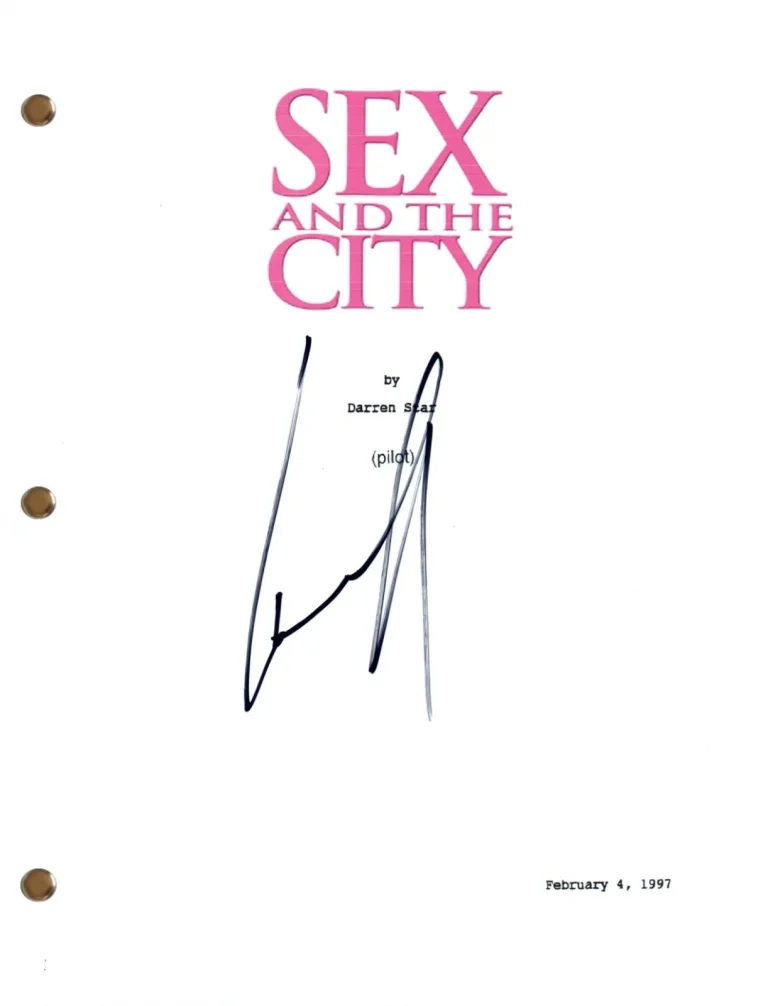 Cynthia Nixon “Sex and the City” Signed Autograph Full Pilot Episode Script COA