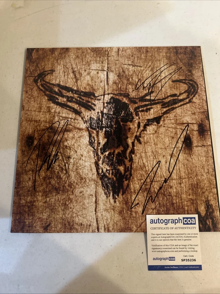 UPON A BURNING BODY SIGNED AUTOGRAPH VINYL ALBUM ACOA SOUTHERN HOSTILITY RECORD