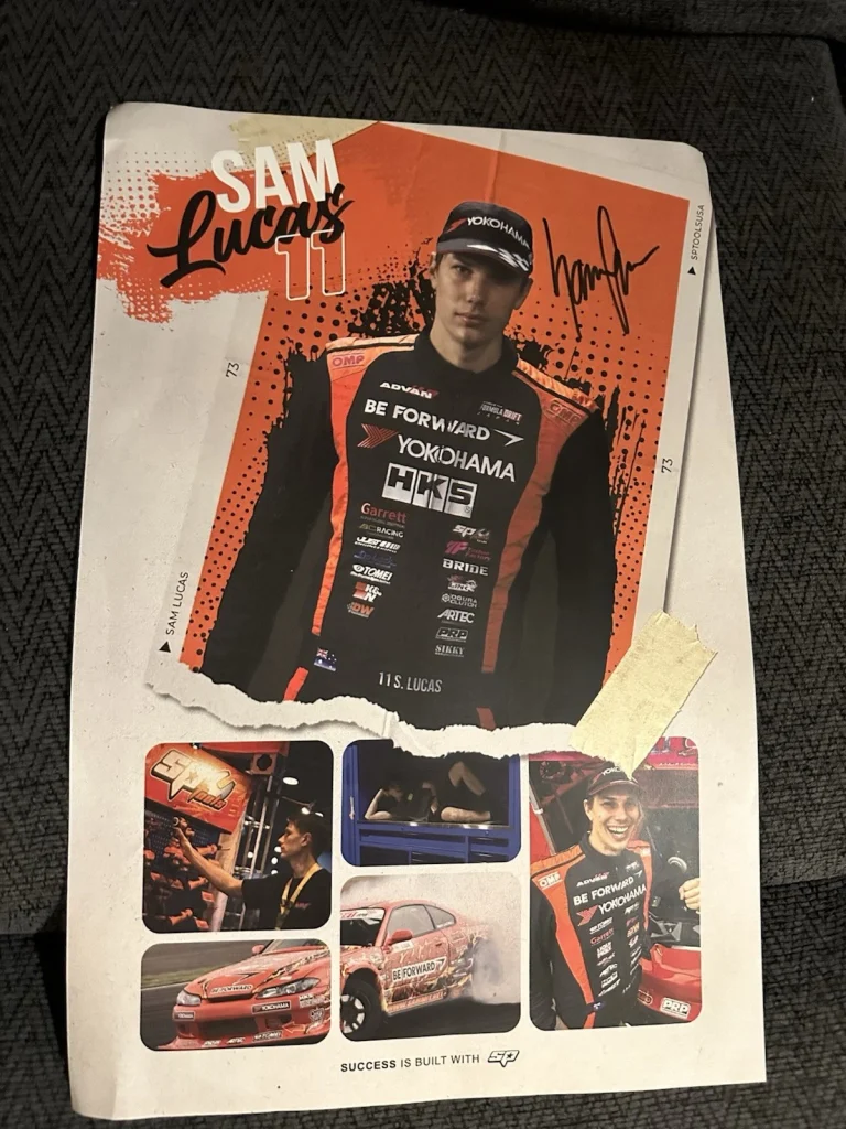 Sammy Sam Lucas Signed Poster 2025 Formula Drift Racing