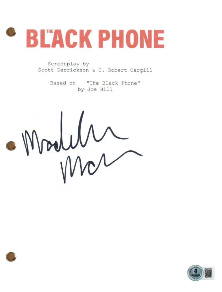 Madeleine McGraw Signed The Black Phone Movie Script Short Story Horror BAS COA
