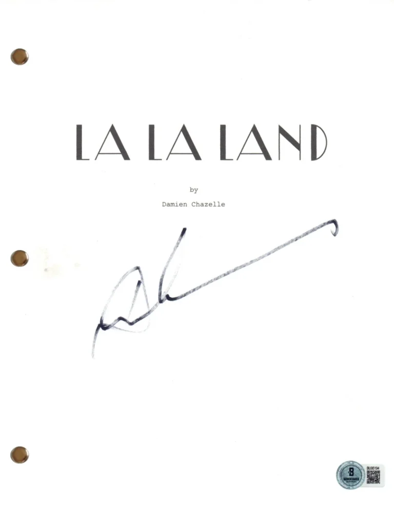 DAMIEN CHAZELLE Signed Autograph LA LA LAND Movie Script Screenplay Beckett COA