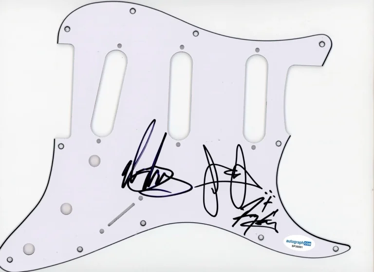 LOS LONELY BOYS SIGNED AUTOGRAPH STRAT GUITAR PICKGUARD ACOA GARZA BROTHERS