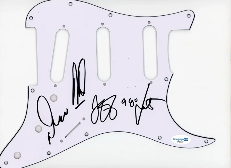 98 DEGREES SIGNED AUTOGRAPH STRAT GUITAR PICKGUARD ACOA ELECTRIC FULL BAND