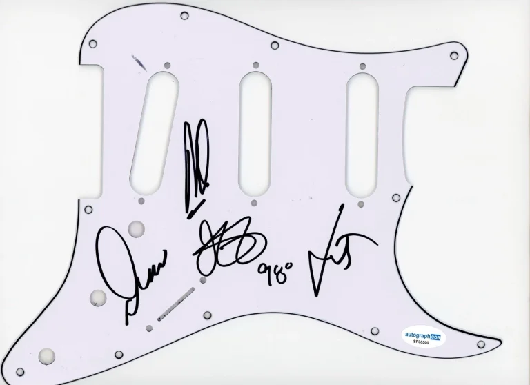 98 DEGREES SIGNED AUTOGRAPH STRAT GUITAR PICKGUARD ACOA ELECTRIC FULL BAND