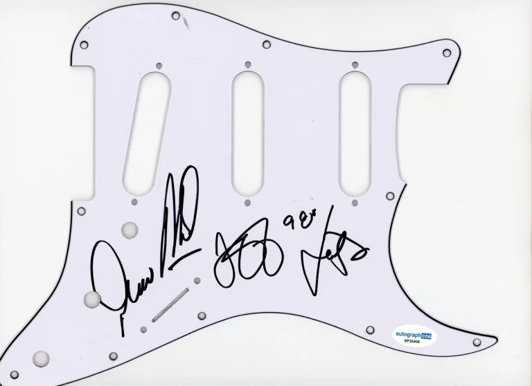 98 DEGREES SIGNED AUTOGRAPH STRAT GUITAR PICKGUARD ACOA ELECTRIC FULL BAND