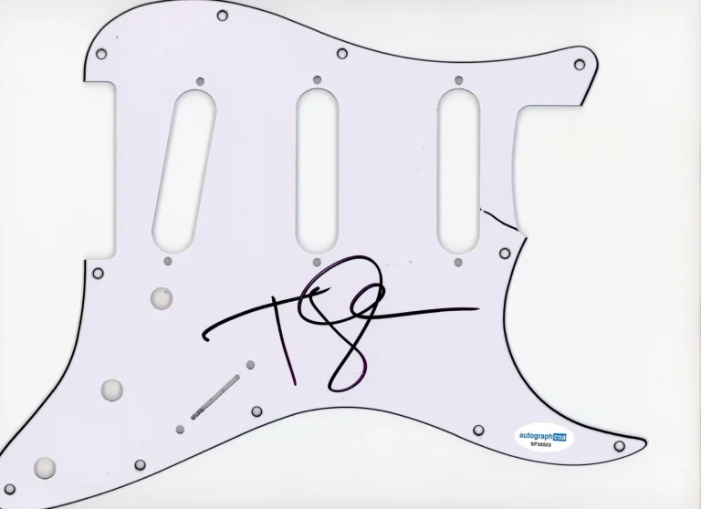 TYLER GLENN NEON TREES SIGNED AUTOGRAPH STRAT GUITAR PICKGUARD ACOA ELECTRIC