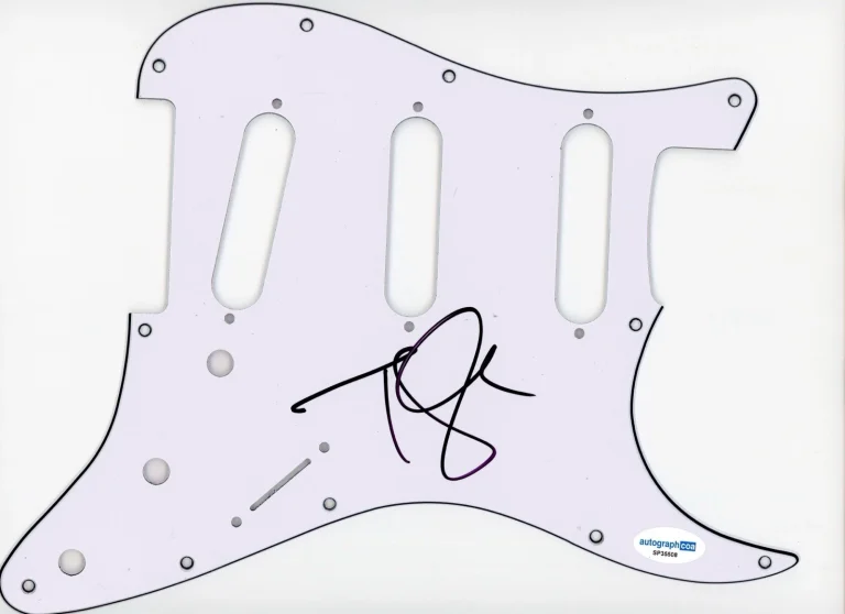 TYLER GLENN NEON TREES SIGNED AUTOGRAPH STRAT GUITAR PICKGUARD ACOA ELECTRIC