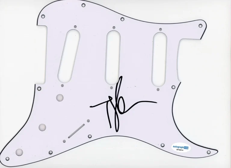 TYLER GLENN NEON TREES SIGNED AUTOGRAPH STRAT GUITAR PICKGUARD ACOA ELECTRIC