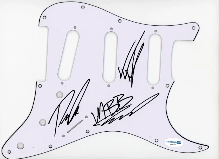 UPON A BURNING BODY SIGNED AUTOGRAPH STRAT GUITAR PICKGUARD ACOA ELECTRIC