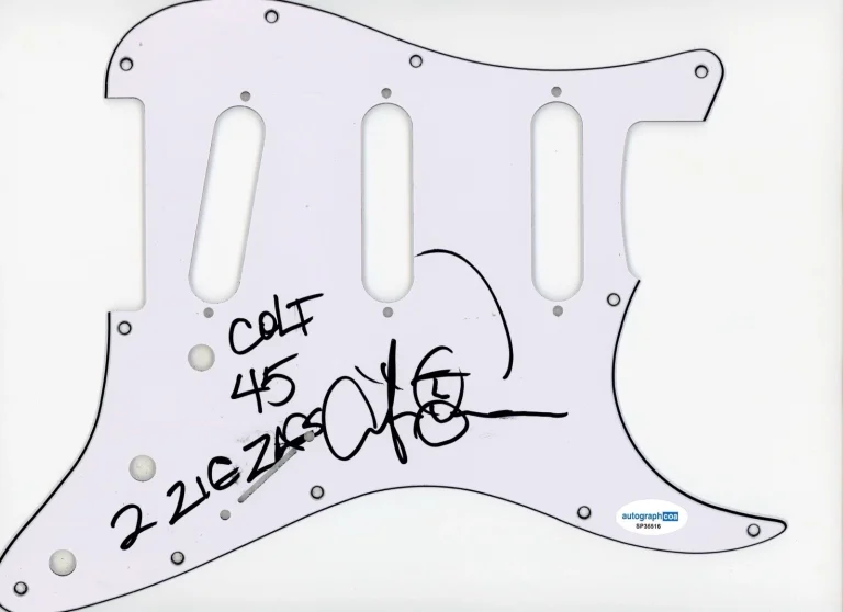 AFROMAN SIGNED AUTOGRAPH STRAT GUITAR PICKGUARD ACOA ELECTRIC COLT 45 & ZIG ZAGS