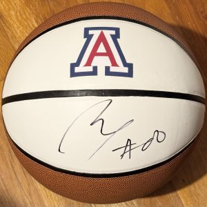 Bennedict Mathurin Signed Autographed Arizona Wildcats Logo Basketball PSA/DNA