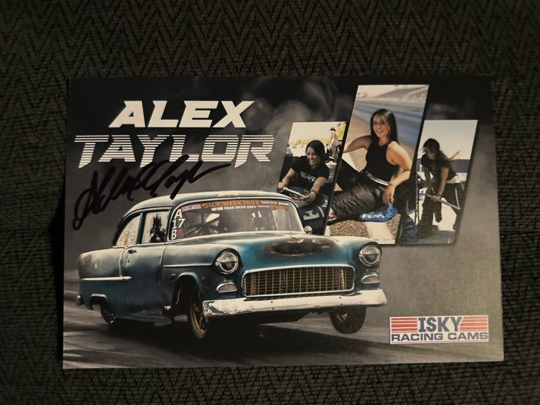 Alex Taylor Signed Promo Card Drag Racing Autographed 2025 Pri Show