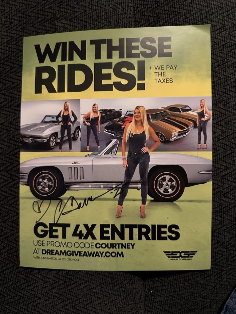 Courtney Hansen Signed Car Promo Hero Card Indianapolis PRI 2025