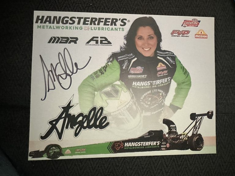 Angelle Sampey Signed Promo Hero Card Nhra Drag Racing Autographed 2025