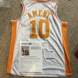 TENNESSEE VOLUNTEERS- NATE AMENT SIGNED AUTOGRAPH JERSEY ACOA LETTER COA NBA