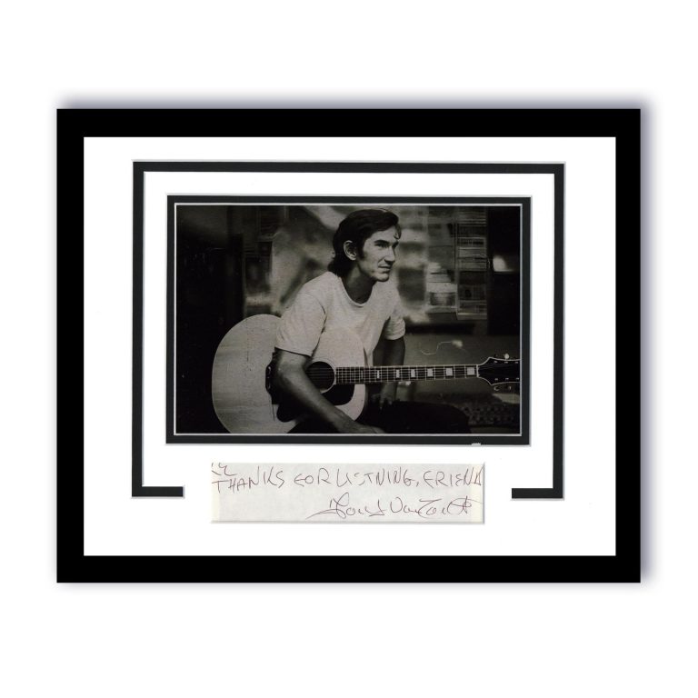 TOWNES VAN ZANDT “PANCHO & LEFTY” AUTOGRAPH SIGNED FRAMED 11×14 DISPLAY ACOA COLLECTIBLE MEMORABILIA