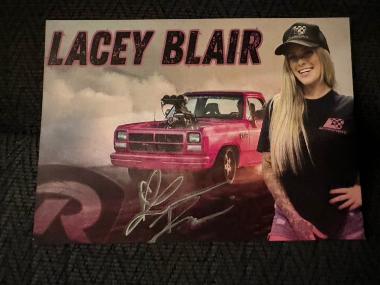 Lacey Blair Signed Promo Hero Card Racing 2025 Pri Show Convention