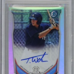 Tyler Wade Signed Auto 2014 Bowman Chrome Refractors /500 RC BGS 9 10