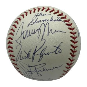 Yankee Greats Signed Griffey Tresh Lopez Downing Rivers OML Baseball JSA