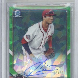 2018 Bowman Chrome Pros Autos Carter Kieboom Green Atomic Refractors BGS 8.5 10