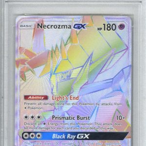 2017 POKEMON SUN & MOON BURNING SHADOWS SECRET #153 FULL ART/NECROZMA GX PSA 8.5