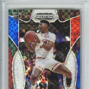 2019 Panini Prizm Draft Picks 69 Jarrett Culver Red/White/Blue Prizm PSA 10
