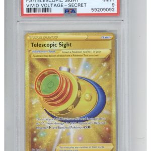 2020 Pokemon Vivid Voltage 203 Full Art Telescopic Sight Secret PSA 9