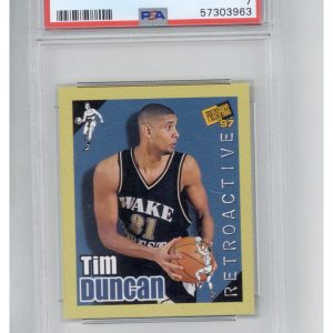 1997 Press Pass Double Threat Retroactive 34 Tim Duncan PSA 7