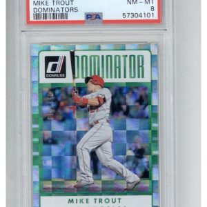 2017 Panini Donruss Dominators D-2 Mike Trout /999 PSA 8