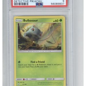2019 Pokemon Sun & Moon Detective Pikachu 1 Bulbasaur-Holo PSA 9