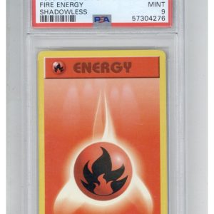 1999 Pokemon Game 98 Fire Energy Shadowless PSA 9
