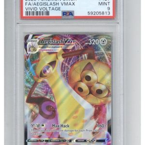 2020 Pokemon Sword & Shield Vivid Voltage 127 Full Art/Aegislash Vmax PSA 9