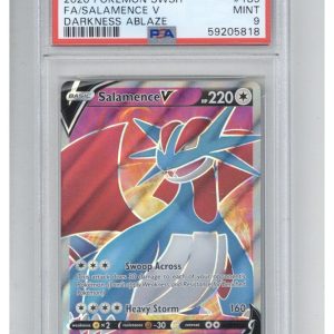 2020 Pokemon Sword & Shield Darkness Ablaze 185 Full Art/Salamence V PSA 9