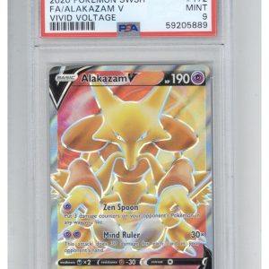 2020 Pokemon Sword & Shield Vivid Voltage 172 Full Art/Alakazam V PSA 9