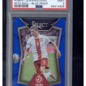 2015 Panini Select 80 Robert Lewandowski Blue Prizm /299 PSA 9