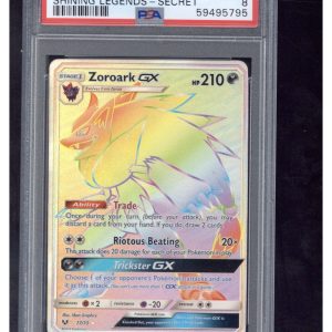 2017 Pokemon Sun & Moon Shining Legends 77 Full Art/Zoroark GX Secret PSA 8