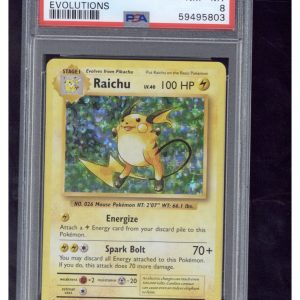 2016 Pokemon XY Evolutions 36 Raichu-Holo PSA 8