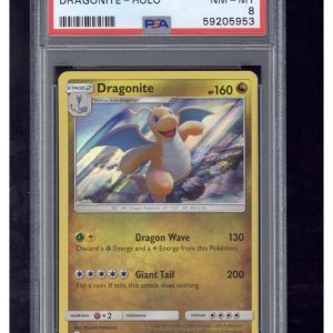 2017 Pokemon Sun & Moon 96 Dragonite-Holo PSA 8