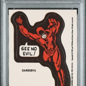 1976 Marvel Super Heroes Stickers Daredevil PSA 7