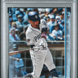 2019 TOPPS UPDATE US56 FERNANDO TATIS JR. FATHER'S DAY BLUE /50 PSA 9