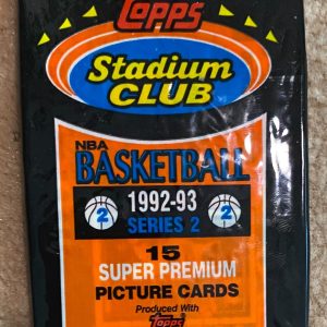 1992 Topps Stadium Club Series 2 Basketball Sealed Hobby Pack 15 Cards