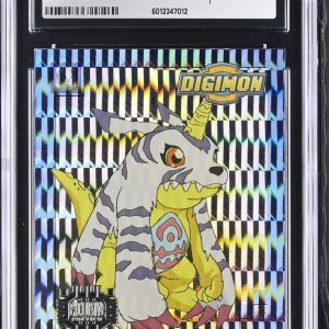 1999 Upper Deck Digimon #12 Silver Prism Foil Holo Gabumon CGC 7.5