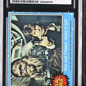 1977 TOPPS STAR WARS HAN AND CHEWIE SHOOT IT OUT #44 CGC 7