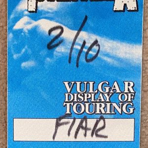1993 Pantera Vulgar Display of Power After Show Ticket 02/10/93