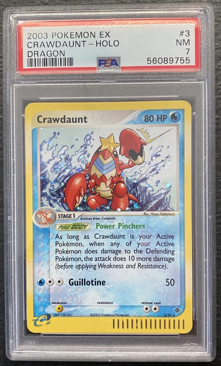 2003 POKEMON EX DRAGON CRAWDAUNT HOLO 3 PSA 7 COLLECTIBLE MEMORABILIA