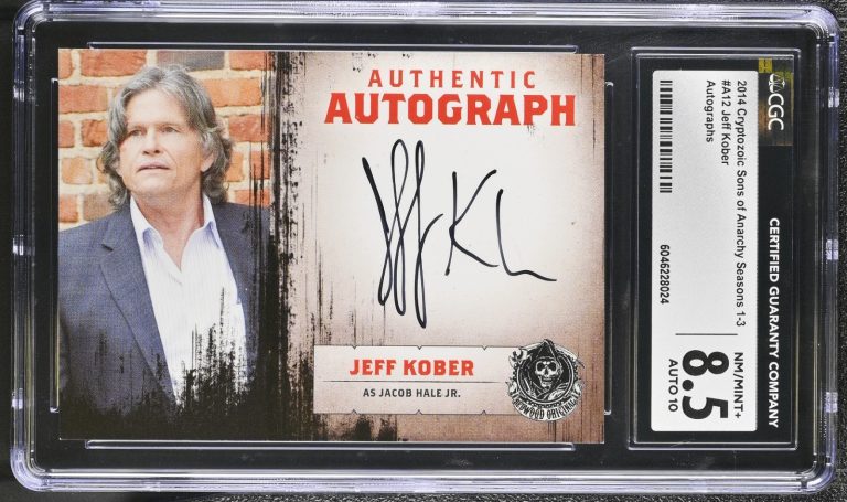 2014 Cryptozoic Sons of Anarchy 1-3 #A12 Jeff Kober Signed CGC 8.5 10 Auto