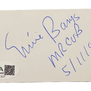 Ernie Banks Signed Mr Cub Business Card JSA COA