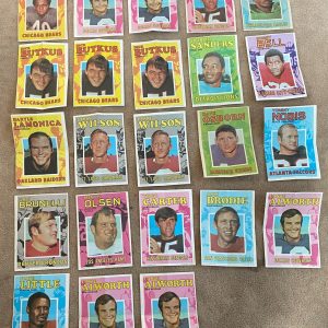 1971 Topps Football Pin Ups Lot of 23 Cards Sayers Butkus Alworth